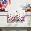 Artoid Mode Blue Red Stars America Patriotic 4th of July Kitchen Towels Dish Towels, 18×26 Inch Farmhouse Memorial Day Decoration Hand Towels Set of 2