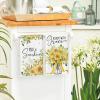 Artoid Mode Bottle Yellow Daisy Leaves Spring Kitchen Towels Dish Towels, 18×26 Inch Farmhouse Flowers Decoration Hand Towels Set of 2