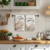 Artoid Mode Bow Bunny Eggs Happy Easter Kitchen Towels Dish Towels, 18×26 Inch Spring Farmhouse Carrots Flowers Decoration Hand Towels Set of 2