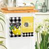 Artoid Mode Buffalo Plaid Bow Tie Lemon Home Summer Kitchen Towels Dish Towels, 18×26 Inch Seasonal Spring Decoration Hand Towels Set of 2