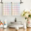 Artoid Mode Buffalo Plaid Colorful Easter Kitchen Towels Dish Towels, 18×26 Inch Spring Farmhouse Holiday Decoration Hand Towels Set of 2
