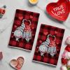 Artoid Mode Buffalo Plaid Gnomes Love Valentine’s Kitchen Towels Dish Towels, 18×26 Inch Anniversary Wedding Decoration Hand Towels Set of 2(Red/Black)