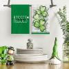 Artoid Mode Buffalo Plaid Kisses Wishes Shamrock St Patrick’s Day Kitchen Towels Dish Towels, 18×26 Inch Seasonal Eucalyptus Leaves Decor Hand Towels Set of 4(Green)