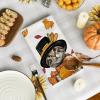 Artoid Mode Cat Turkey Happy Thanksgiving Kitchen Towels Dish Towels, 18×26 Inch Fall Leaves Decoration Hand Towels Set of 2