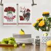 Artoid Mode Derby Day Roses Vase Kentucky Kitchen Towels Dish Towels, 18×26 Inch Seasonal Horse Racing Decoration Hand Towels Set of 4