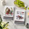 Artoid Mode Diamond Plaid Jockey Horse Racing Rose Kentucky Kitchen Towels Dish Towels, 18×26 Inch Farmhouse Decoration Hand Towels Set of 2