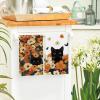 Artoid Mode Flowering Shrubs Black Cat Floral Spring Kitchen Towels Dish Towels, 18×26 Inch Farmhouse Summer Plants Decoration Hand Towels Set of 2