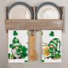 Artoid Mode Gnomes Beer Clover Shamrock St. Patrick’s Day Kitchen Towels Dish Towels, 18×26 Inch Seasonal Holiday Decoration Hand Towels Set of 2