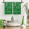 Artoid Mode Green Clover Shamrock Hat St. Patrick’s Day Kitchen Towels Dish Towels, 18×26 Inch Lucky Farmhouse Spring Decoration Hand Towels Set of 2