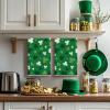 Artoid Mode Green Clover Shamrock St. Patrick’s Day Kitchen Towels Dish Towels, 18×26 Inch Farmhouse Holiday Spring Decoration Hand Towels Set of 2(3pcs green)