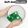 Artoid Mode Green Clover Shamrock St. Patrick’s Day Kitchen Towels Dish Towels, 18×26 Inch Farmhouse Holiday Spring Decoration Hand Towels Set of 2(Green)