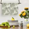 Artoid Mode Green Monstera Leaves Summer Kitchen Towels Dish Towels, 18×26 Inch Spring Farmhouse Decoration Hand Towels Set of 2