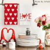 Artoid Mode Heart Love Home Sweet Home Valentine’s Kitchen Towels Dish Towels, 18×26 Inch Anniversary Wedding Decoration Hand Towels Set of 2