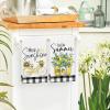 Artoid Mode Hello Sunshine Bike Lemons Summer Kitchen Towels Dish Towels, 18×26 Inch Farmhouse Summer Decoration Hand Towels Set of 2