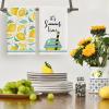 Artoid Mode It’s Summer Time Lemons Kitchen Dish Towels, 18 x 26 Inch Seasonal Summer Fruit Ultra Absorbent Drying Cloth Tea Towels for Cooking Baking Set of 4