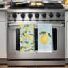 Artoid Mode Lemon Flower Summer Kitchen Towels Dish Towels, 18×26 Inch Seasonal Summer Decoration Hand Towels Set of 2(Blue)