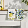 Artoid Mode Lemon Leaves Summer Kitchen Towels Dish Towels, 18×26 Inch Farmhouse Summer Seasonal Decoration Hand Towels Set of 2