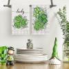 Artoid Mode Lucky Shamrock Eucalyptus St. Patrick’s Day Kitchen Towels Dish Towels, 18×26 Inch Seasonal Buffalo Plaid Decoration Hand Towels Set of 2