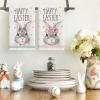 Artoid Mode Mr & Mrs. Rabbits Kitchen Dish Towels, 18 x 26 Inch Seasonal Easter Bunny Ultra Absorbent Drying Cloth Tea Towels for Cooking Baking Set of 2