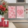 Artoid Mode Pink Bow Tie Heart Flower Valentine’s Kitchen Towels Dish Towels, 18×26 Inch Farmhouse Wedding Decoration Hand Towels Set of 2