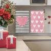 Artoid Mode Pink Heart Stripe I Love You Valentine’s Kitchen Towels Dish Towels, 18×26 Inch Anniversary Wedding Decoration Hand Towels Set of 4(Pink)