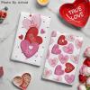 Artoid Mode Pink Heart True Love Forever Valentine’s Kitchen Towels Dish Towels, 18×26 Inch Anniversary Wedding Decoration Hand Towels Set of 2(Red)