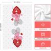 Artoid Mode Pink Heart True Love Forever Valentine’s Kitchen Towels Dish Towels, 18×26 Inch Anniversary Wedding Decoration Hand Towels Set of 2(Red/Grey)