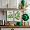 Artoid Mode Plaid Shamrock Eucalyptus St. Patrick’s Day Kitchen Towels Dish Towels, 18×26 Inch Lucky Farmhouse Holiday Decoration Hand Towels Set of 2(Beige)