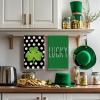 Artoid Mode Polka Dot Shamrock St. Patrick’s Day Kitchen Towels Dish Towels, 18×26 Inch Seasonal Farmhouse Spring Decoration Hand Towels Set of 2