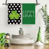 Artoid Mode Polka Dot Shamrock St. Patrick’s Day Kitchen Towels Dish Towels, 18×26 Inch Seasonal Farmhouse Spring Decoration Hand Towels Set of 2