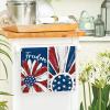 Artoid Mode Red Blue Daisy America Patriotic 4th of July Kitchen Towels Dish Towels, 18×26 Inch Memorial Day Decoration Hand Towels Set of 2