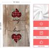 Artoid Mode Red Buffalo Plaid Heart Love Valentine’s Kitchen Towels Dish Towels, 18×26 Inch Farmhouse Wedding Decoration Hand Towels Set of 4(Wood)