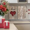 Artoid Mode Red Buffalo Plaid Heart Love Valentine’s Kitchen Towels Dish Towels, 18×26 Inch Farmhouse Wedding Decoration Hand Towels Set of 4(Wood)
