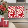Artoid Mode Red Heart Love Valentine’s Kitchen Towels Dish Towels, 18×26 Inch Anniversary Farmhouse Decoration Hand Towels Set of 2