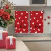 Artoid Mode Red Love Heart Kitchen Towels Dish Towels, 18×26 Inch Wedding Farmhouse Decoration Hand Towels Set of 2