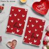 Artoid Mode Red Love Heart Kitchen Towels Dish Towels, 18×26 Inch Wedding Farmhouse Decoration Hand Towels Set of 2