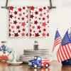 Artoid Mode Red Stars America Patriotic 4th of July Kitchen Towels Dish Towels, 18×26 Inch Farmhouse Memorial Day Decoration Hand Towels Set of 2(Beige)