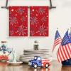 Artoid Mode Red Stars Firework America Patriotic 4th of July Kitchen Towels Dish Towels, 18×26 Inch Memorial Day Decoration Hand Towels Set of 2(Red)