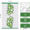 Artoid Mode Shamrock Eucalyptus St. Patrick’s Day Kitchen Towels Dish Towels, 18×26 Inch Seasonal Buffalo Plaid Decoration Hand Towels Set of 2