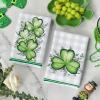 Artoid Mode Shamrock Eucalyptus St. Patrick’s Day Kitchen Towels Dish Towels, 18×26 Inch Seasonal Buffalo Plaid Decoration Hand Towels Set of 2