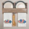 Artoid Mode Stripes American Stars Heart 4th of July Kitchen Towels Dish Towels, 18×26 Inch Patriotic Memorial Day Decoration Hand Towels Set of 2