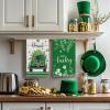 Artoid Mode Truck Lucky Shamrock Eucalyptus St. Patrick’s Day Kitchen Towels Dish Towels, 18×26 Inch Farmhouse Spring Decoration Hand Towels Set of 2