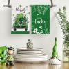 Artoid Mode Truck Lucky Shamrock Eucalyptus St. Patrick’s Day Kitchen Towels Dish Towels, 18×26 Inch Farmhouse Spring Decoration Hand Towels Set of 2
