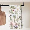 Artoid Mode Wildflower Floral Kitchen Towels Dish Towels, 18×26 Inch Leaves Holiday Decoration Hand Towels Set of 2(Beige)