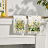 Artoid Mode Yellow Daisy Bees Eucalyptus Summer Kitchen Towels Dish Towels, 18×26 Inch Spring Farmhouse Flowers Decoration Hand Towels Set of 2(Yellow/Green)