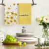 Artoid Mode Yellow Flowers Bee Hello Sunshine Spring Kitchen Towels Dish Towels, 18×26 Inch Summer Holiday Decoration Hand Towels Set of 2(Yellow)
