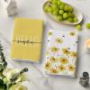 Artoid Mode Yellow Flowers Bee Hello Sunshine Spring Kitchen Towels Dish Towels, 18×26 Inch Summer Holiday Decoration Hand Towels Set of 2(Yellow)