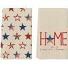 Artoid Mode America Stars Home Patriotic 4th of July Kitchen Towels Dish Towels, 18×26 Inch Memorial Day Decoration Hand Towels Set of 2