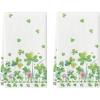 Artoid Mode Beige Shamrock Flower Heart St. Patrick’s Day Kitchen Towels Dish Towels, 18×26 Inch Farmhouse Spring Decoration Hand Towels Set of 2