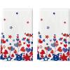 Artoid Mode Blue Red Stars America Patriotic 4th of July Kitchen Towels Dish Towels, 18×26 Inch Farmhouse Memorial Day Decoration Hand Towels Set of 2